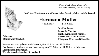 Anzeige von Hermann Müller von MGO