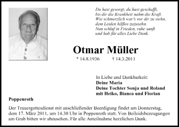 Anzeige von Otmar Müller von MGO