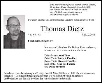 Anzeige von Thomas Dietz von MGO