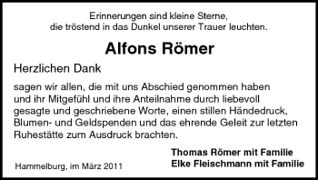 Anzeige von Alfons Römer von MGO