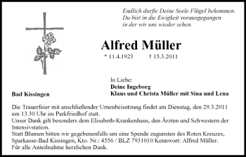 Anzeige von Alfred Müller von MGO