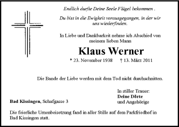 Anzeige von Klaus Werner von MGO