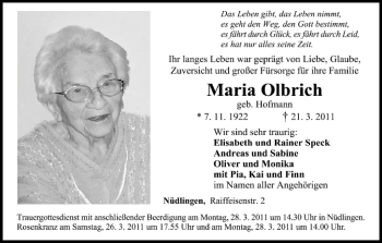 Anzeige von Maria Olbrich von MGO