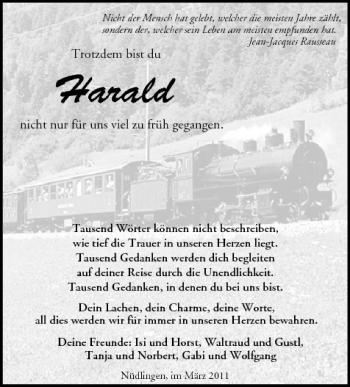 Anzeige von Harald  von MGO