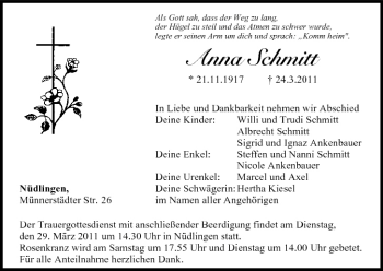 Anzeige von Anna Schmitt von MGO