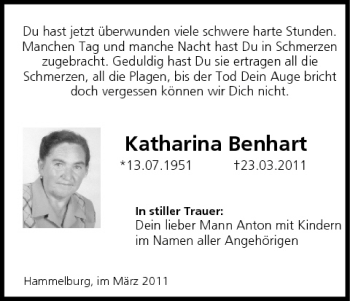 Anzeige von Katharina Benhart von MGO