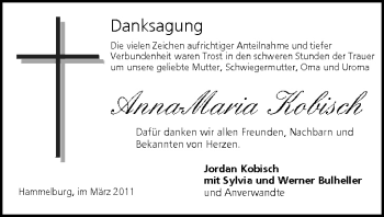 Anzeige von Anna-Maria Kobisch von MGO