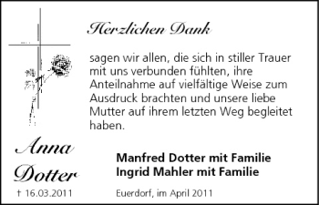 Anzeige von Anna Dotter von MGO
