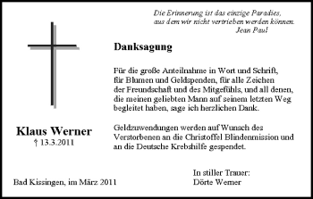Anzeige von Klaus Werner von MGO