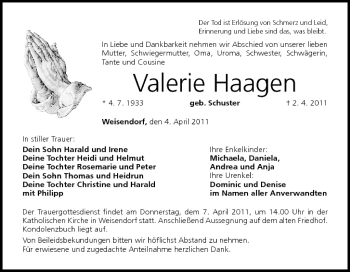 Anzeige von Valerie Haagen von MGO