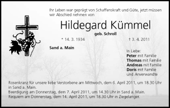 Anzeige von Hildegard Kümmel von MGO