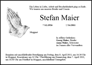Anzeige von Stefan Maier von MGO