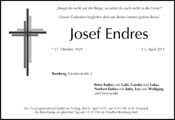 Anzeige von Josef Endres von MGO
