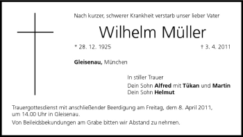 Anzeige von Wilhelm Müller von MGO