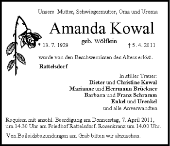 Anzeige von Amanda Kowal von MGO