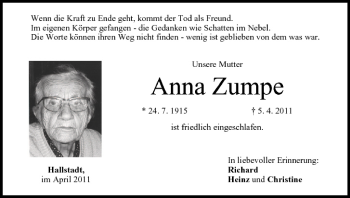 Anzeige von Anna Zumpe von MGO