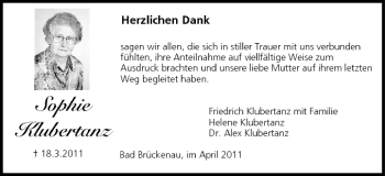 Anzeige von Sophie Klubertanz von MGO