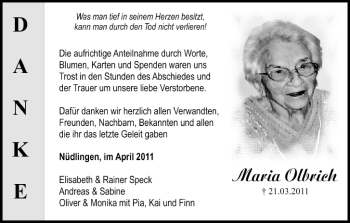 Anzeige von Maria Olbrich von MGO