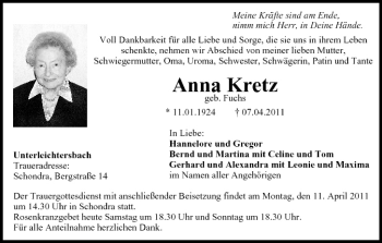 Anzeige von Anna Kretz von MGO
