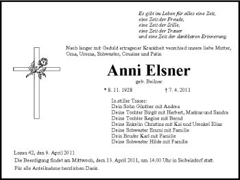 Anzeige von Anni Elsner von MGO