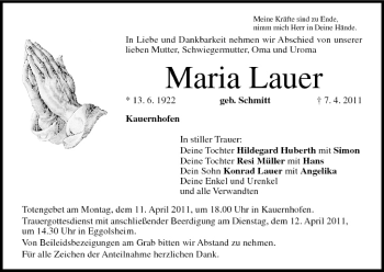Anzeige von Maria Lauer von MGO