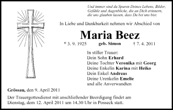 Anzeige von Maria Beez von MGO