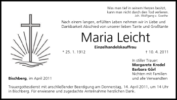Anzeige von Maria Leicht von MGO