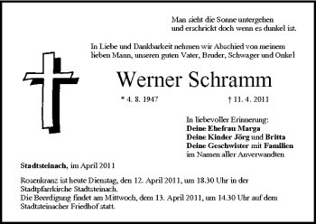 Anzeige von Werner Schramm von MGO