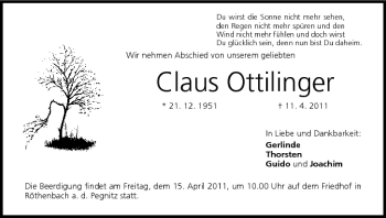 Anzeige von Claus Ottilinger von MGO