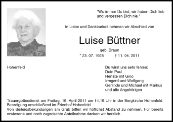 Anzeige von Luise Büttner von MGO