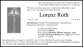 Anzeige von Lorenz Roth von MGO