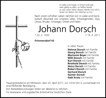 Anzeige von Johann Dorsch von MGO