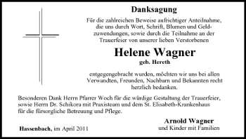 Anzeige von Helene Wagner von MGO