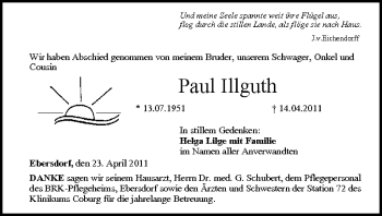 Anzeige von Paul Illguth von MGO