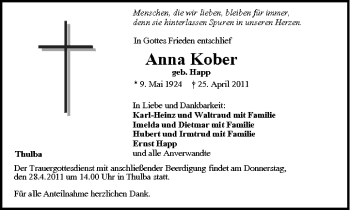 Anzeige von Anna Kober von MGO