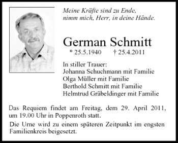 Anzeige von German Schmitt von MGO