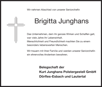 Anzeige von Brigitta Junghans von MGO