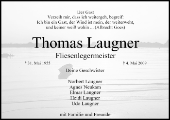 Anzeige von Thomas Laugner von MGO
