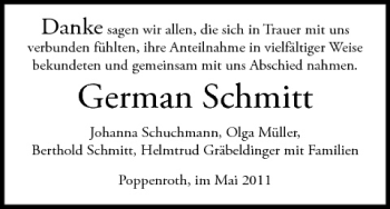 Anzeige von German Schmitt von MGO