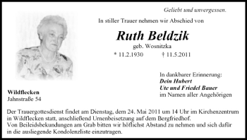 Anzeige von Ruth Beldzik von MGO
