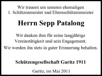 Anzeige von Sepp Patalong von MGO