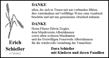 Anzeige von Erich Schießer von MGO