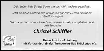 Anzeige von Christel Schiffler von MGO