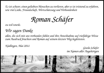 Anzeige von Roman Schäfer von MGO