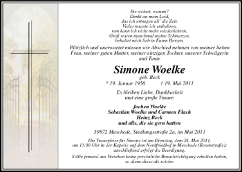 Anzeige von Simone Woelke von MGO