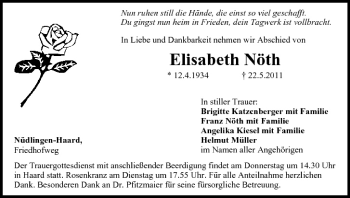 Anzeige von Elisabeth Nöth von MGO