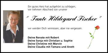 Anzeige von Hildegard Fischer von MGO