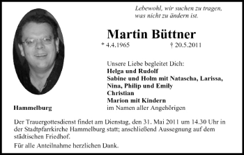 Anzeige von Martin Büttner von MGO