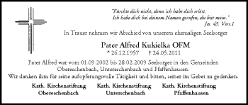 Anzeige von Alfred Kukielka von MGO