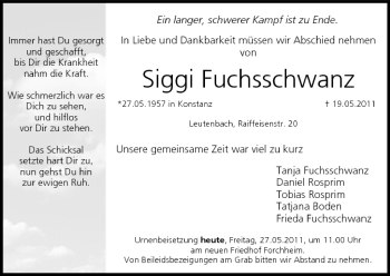 Anzeige von Siggi Fuchsschwanz von MGO
